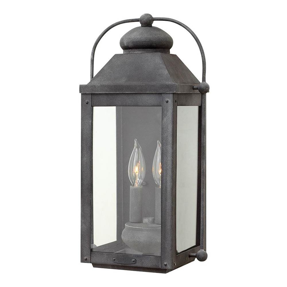 Hinkley Lighting 1854DZ-LL Aged Zinc Medium Wall Mount Lantern Image 1