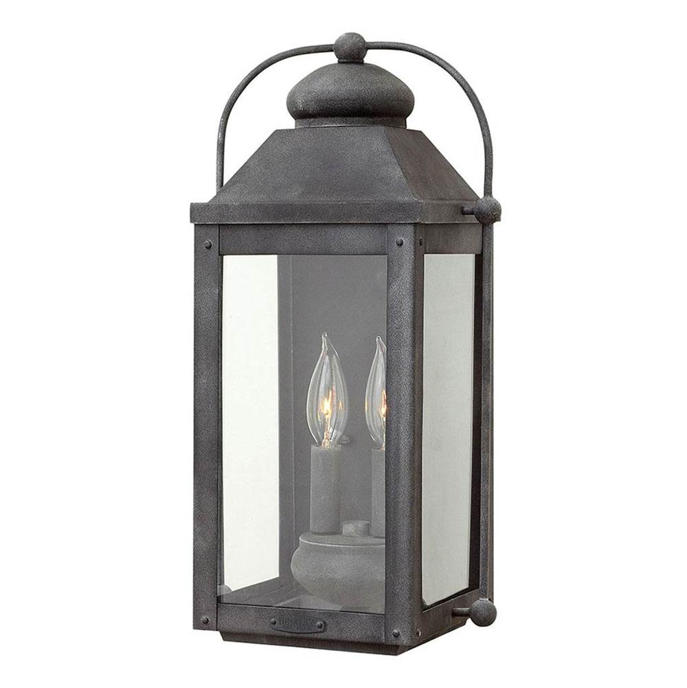 Hinkley Lighting 1854DZ Aged Zinc Medium Wall Mount Lantern Image 1