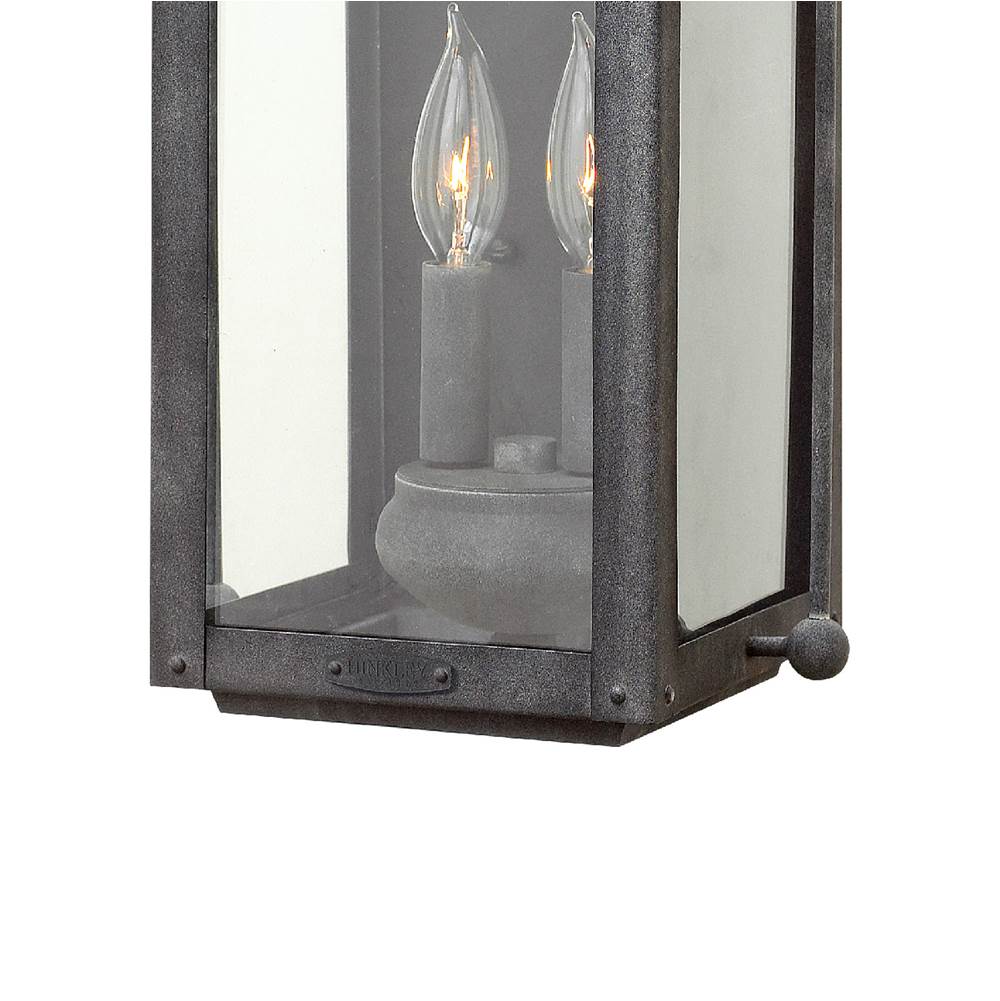 Hinkley Lighting 1854DZ Aged Zinc Medium Wall Mount Lantern Image 7