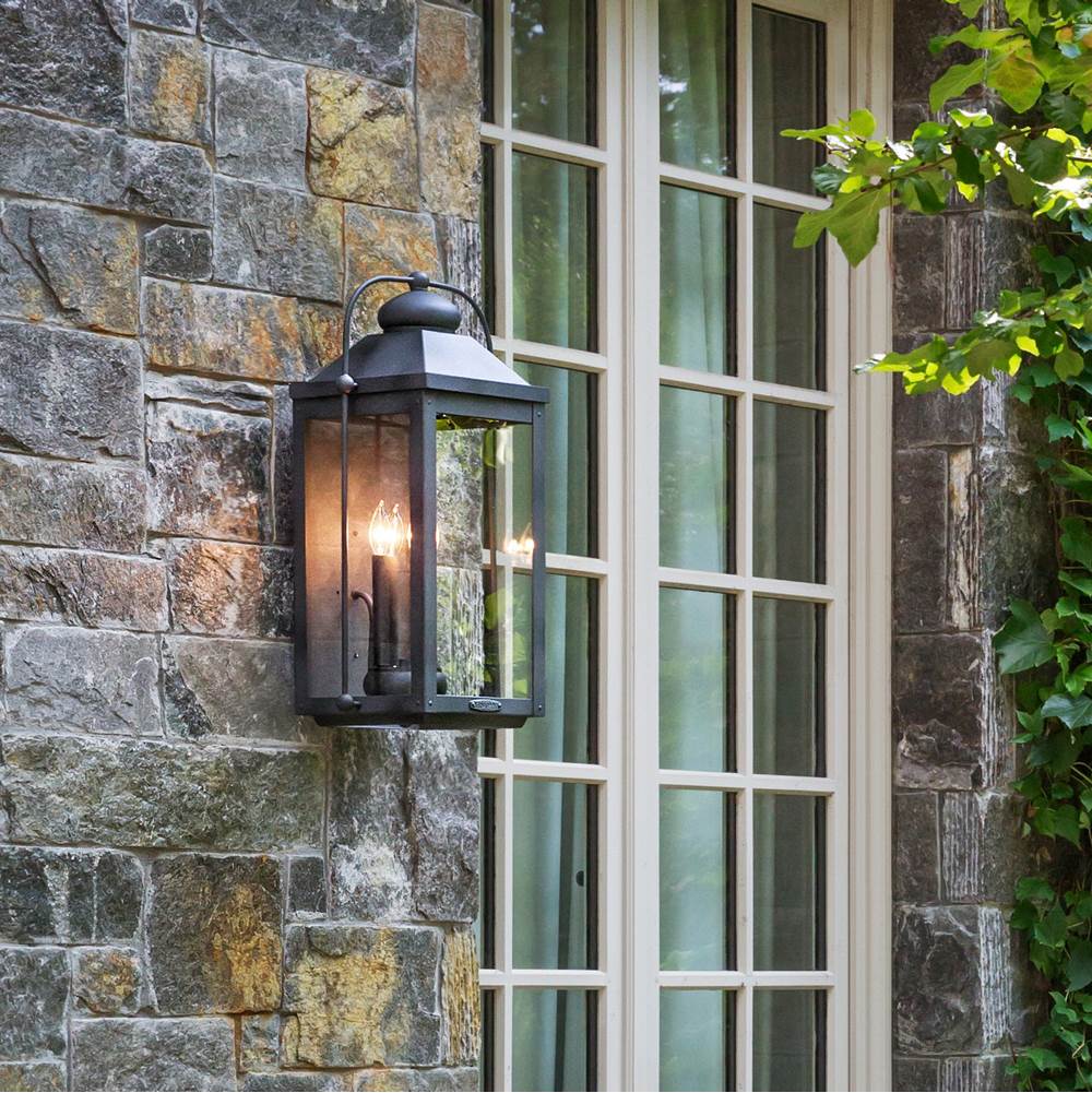 Hinkley Lighting 1854DZ Aged Zinc Medium Wall Mount Lantern Image 2