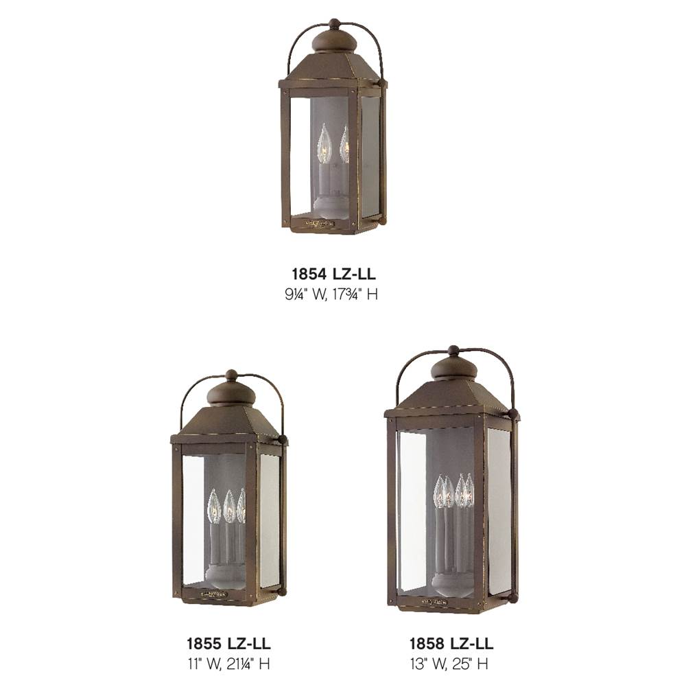 Hinkley Lighting 1855LZ-LL Light Oiled Bronze Large Wall Mount Lantern Image 4