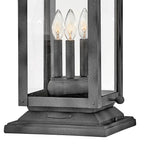 Hinkley Lighting 1857DZ-LV Aged Zinc Large Pier Mount Lantern 12v Image 3