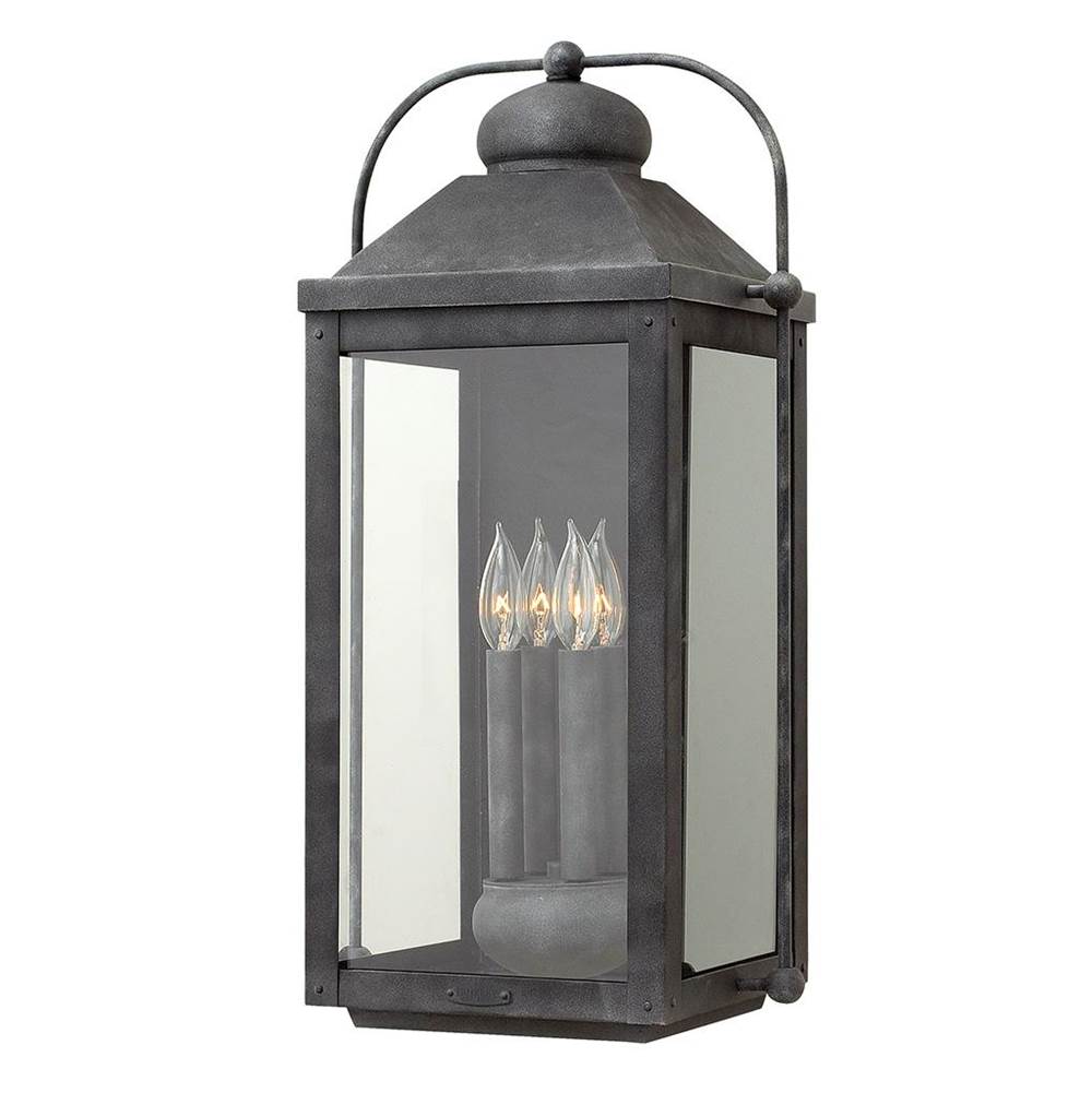 Hinkley Lighting 1858DZ-LL Aged Zinc Extra Large Wall Mount Lantern Image 1