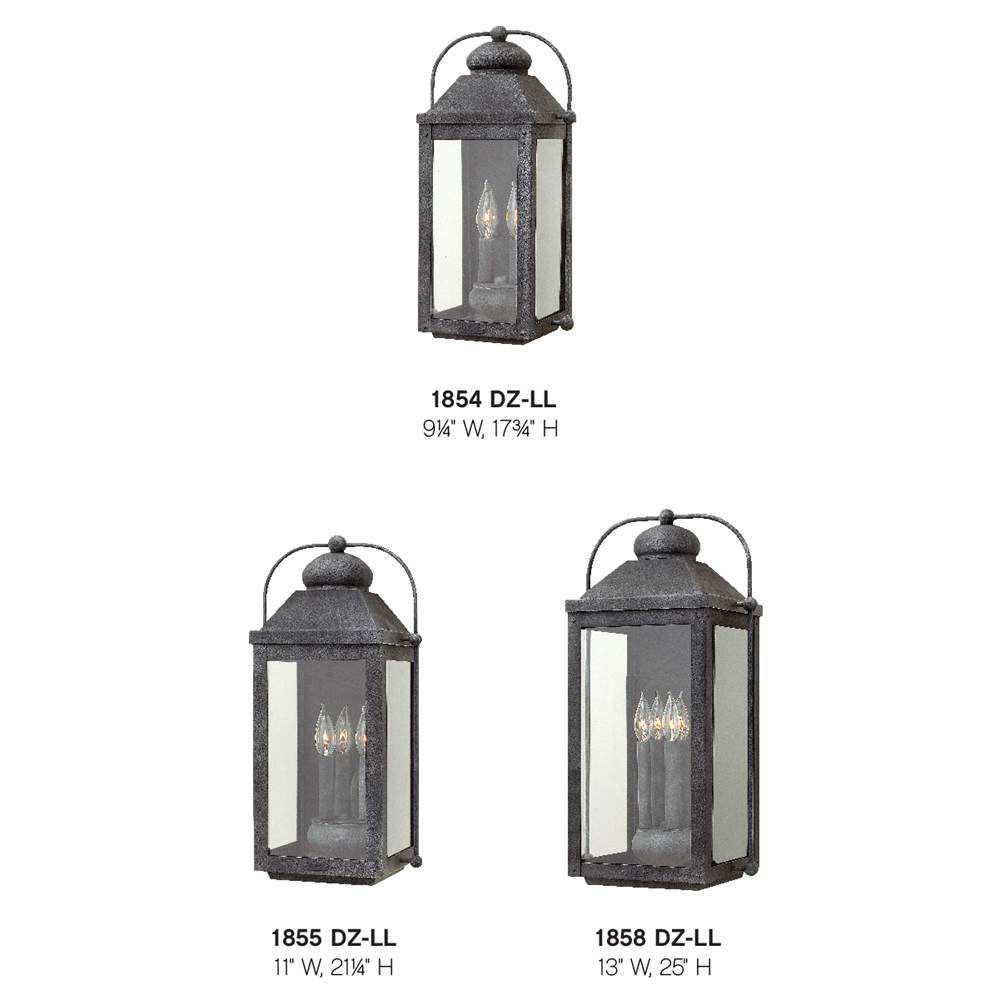 Hinkley Lighting 1858DZ-LL Aged Zinc Extra Large Wall Mount Lantern Image 4