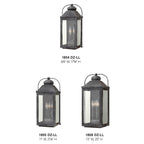 Hinkley Lighting 1858DZ-LL Aged Zinc Extra Large Wall Mount Lantern Image 4