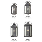 Hinkley Lighting 1858DZ Aged Zinc Extra Large Wall Mount Lantern Image 4