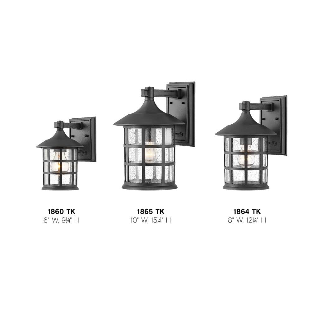 Hinkley Lighting 1864TK Textured Black Medium Wall Mount Lantern Image 4