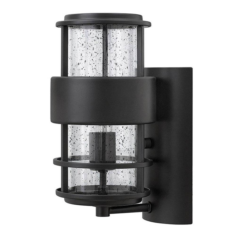 Hinkley Lighting 1900SK Satin Black Small Wall Mount Lantern Image 1