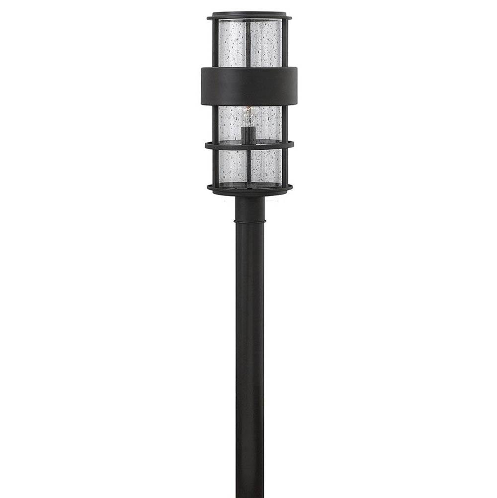 Hinkley Lighting 1901SK Satin Black Large Post Top Or Pier Mount Lantern Image 1