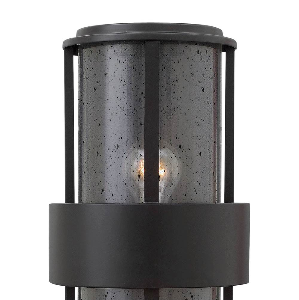 Hinkley Lighting 1909SK Satin Black Large Wall Mount Lantern Image 4