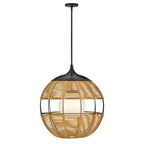 Hinkley Lighting 19675BK-NAT Black Orb Pendant Image 8