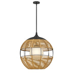 Hinkley Lighting 19675BK-NAT Black Orb Pendant Image 7