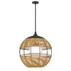 Hinkley Lighting 19675BK-NAT Black Orb Pendant Image 6