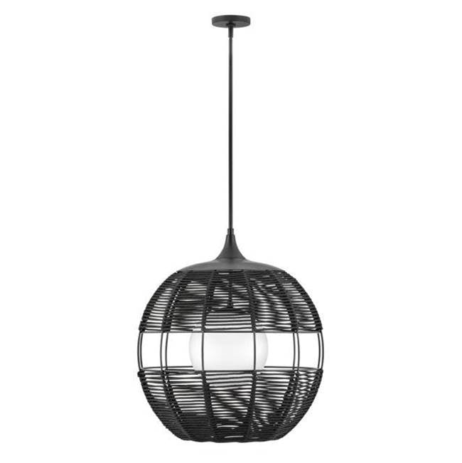 Hinkley Lighting 19675BK Black Orb Pendant Image 4