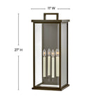 Hinkley Lighting Weymouth Double Extra Large Wall Mount Lantern
