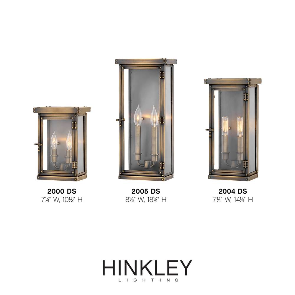 Hinkley Lighting 2005DS Dark Antique Brass Large Wall Mount Lantern Image 2