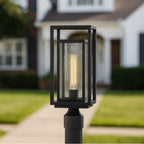 Hinkley Lighting 1001BK Black Medium Post Top Or Pier Mount Lantern Image 2