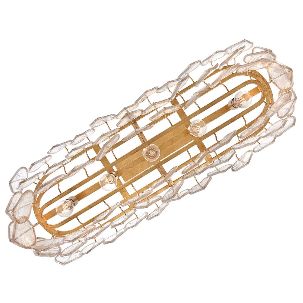 Hinkley Lighting FR32605DA Distressed Brass Medium Five Light Linear Image 5