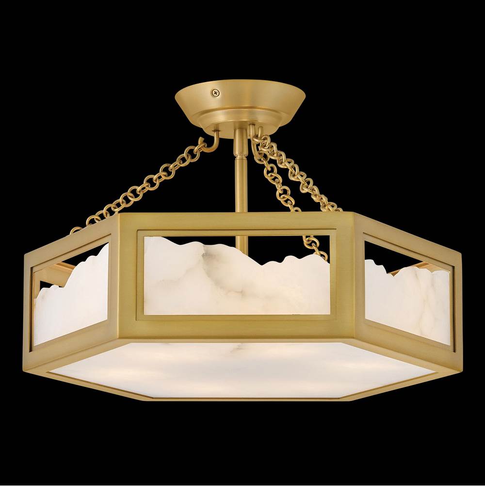 Hinkley Lighting FR41533LCB Lacquered Brass Medium Semi Flush Mount Image 2