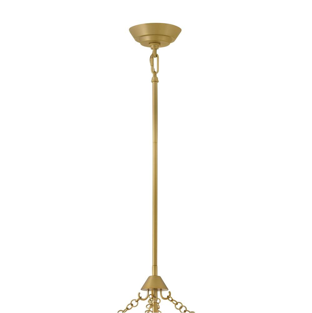 Hinkley Lighting FR41534LCB Lacquered Brass Large Drum Chandelier Image 3