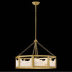 Hinkley Lighting FR41534LCB Lacquered Brass Large Drum Chandelier Image 2