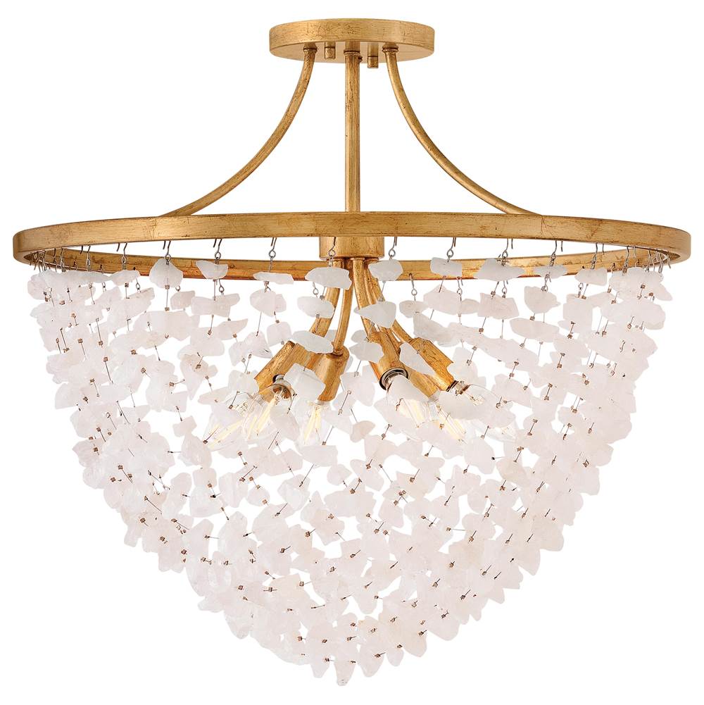 Hinkley Lighting FR41591DA Distressed Brass Medium Semi-flush Mount Image 4