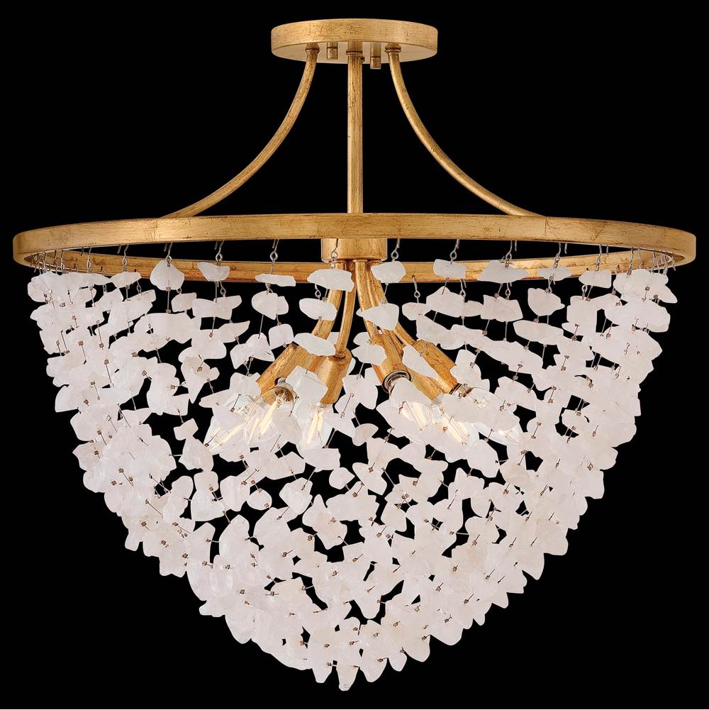 Hinkley Lighting FR41591DA Distressed Brass Medium Semi-flush Mount Image 2