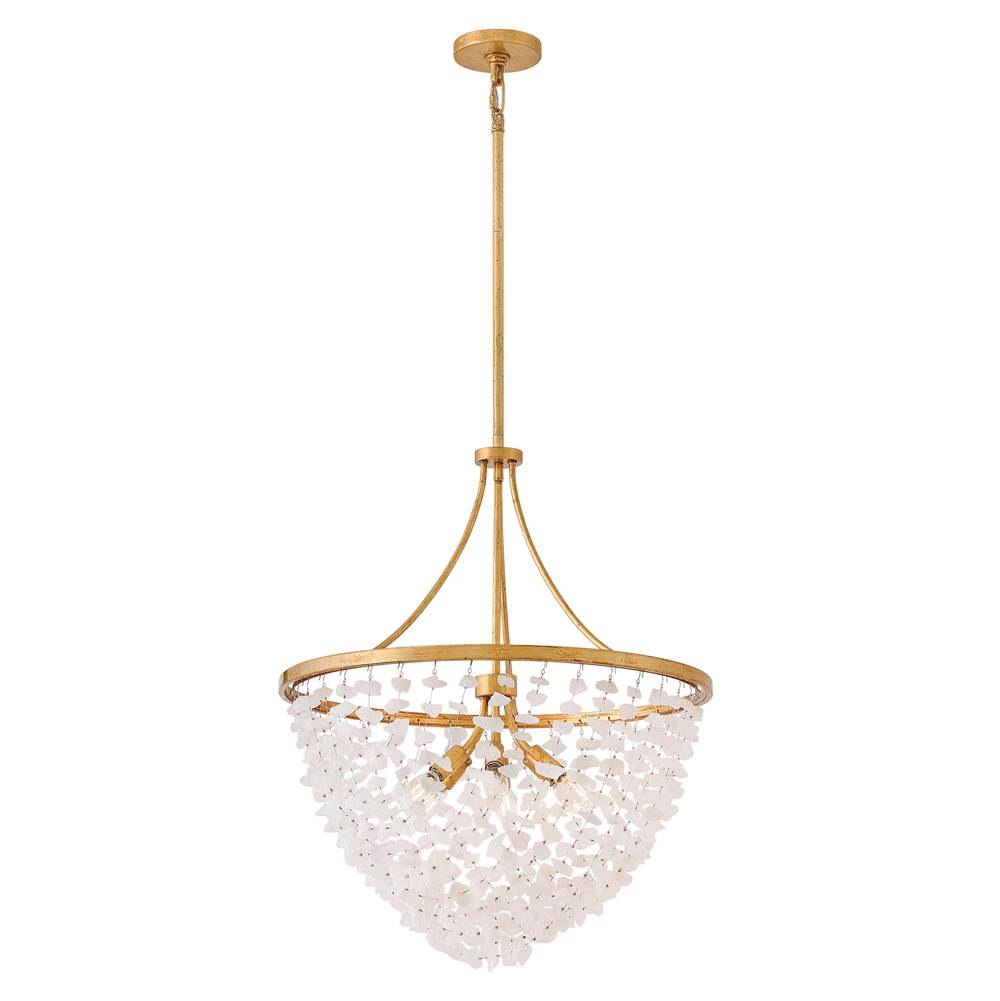 Hinkley Lighting FR41594DA Distressed Brass Medium Chandelier Image 4