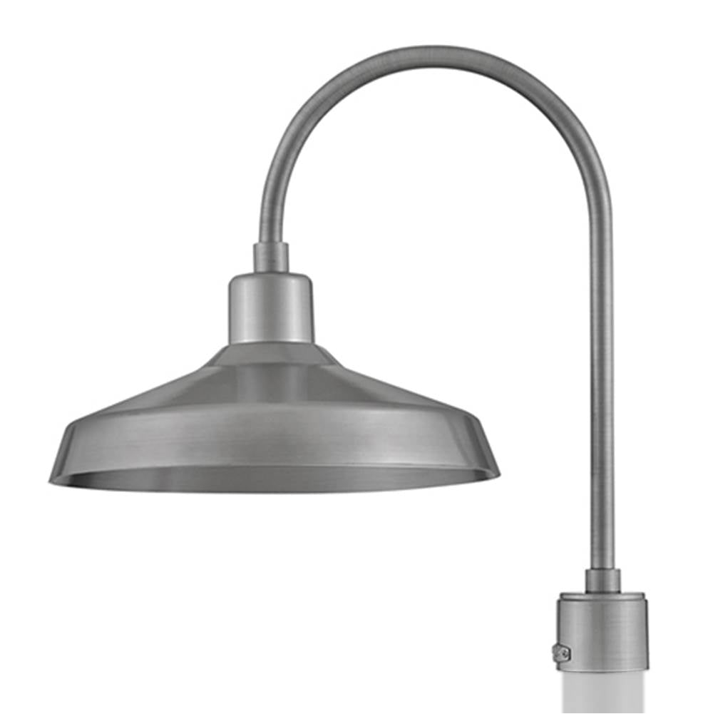 Hinkley Lighting 12071AL Antique Brushed Aluminum Large Post Top Or Pier Mount Lantern Image 5