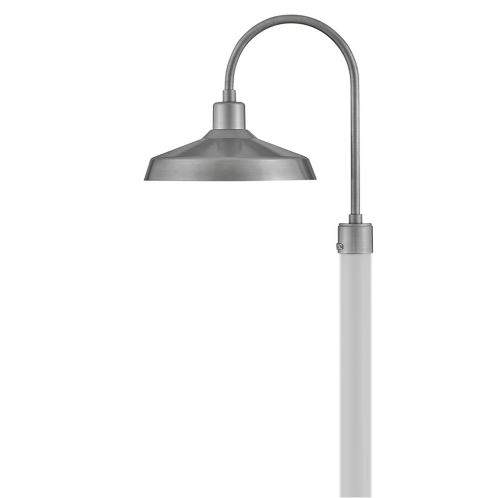 Hinkley Lighting 12071AL Antique Brushed Aluminum Large Post Top Or Pier Mount Lantern Image 3