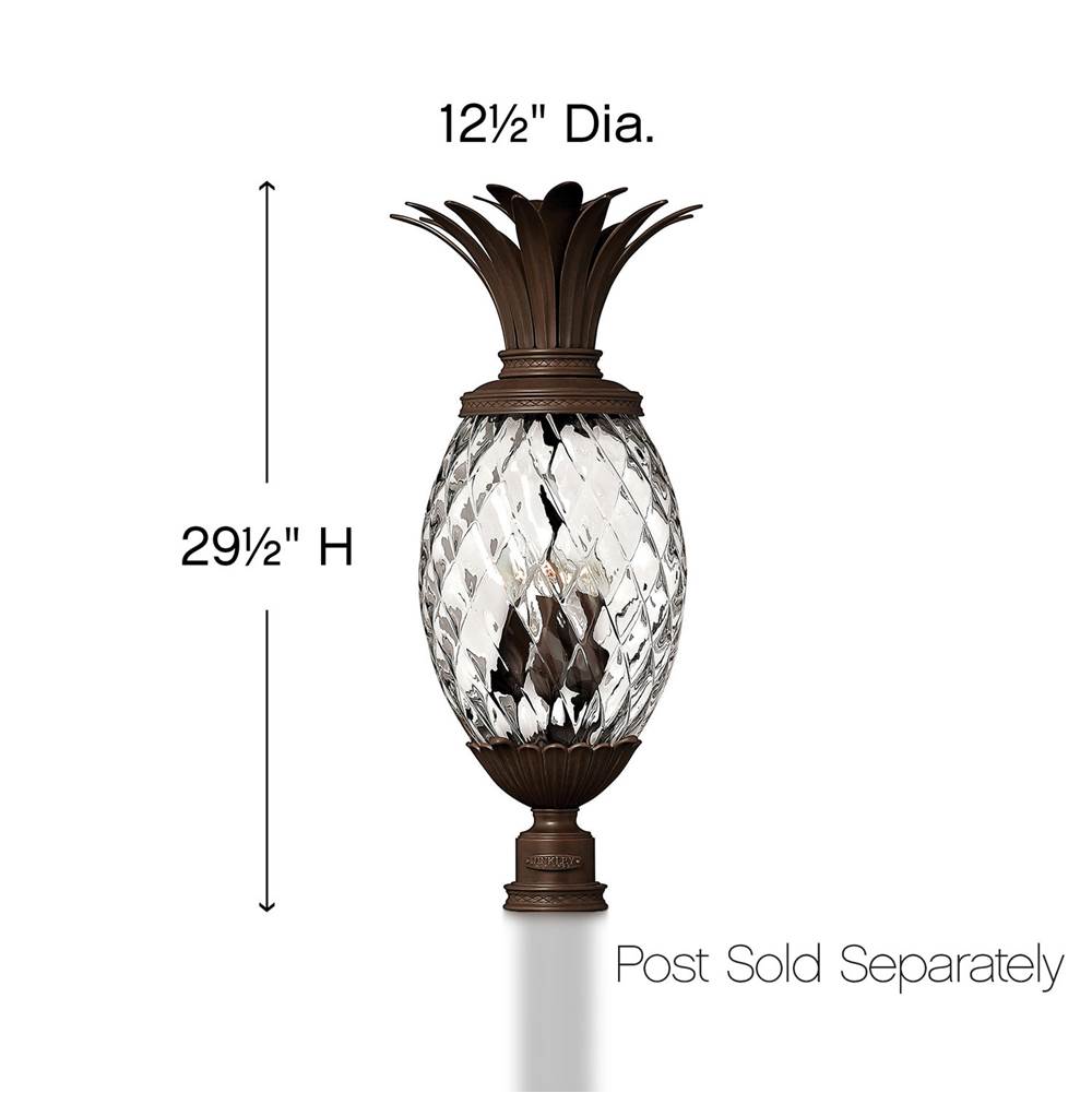 Hinkley Lighting Plantation Extra Large Post Top Or Pier Mount Lantern 12v
