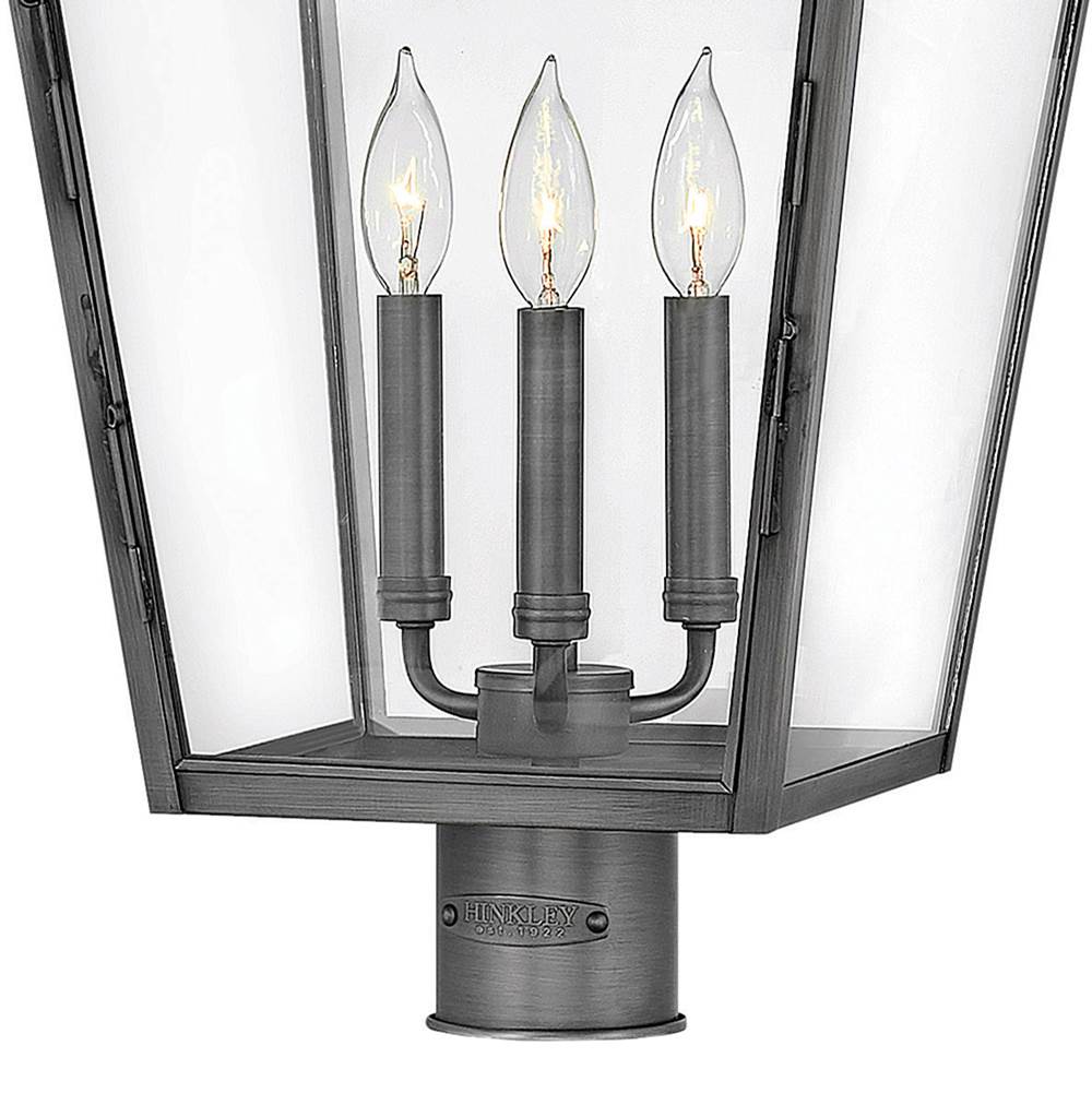 Hinkley Lighting 2771BLB Blackened Brass Medium Post Top Or Pier Mount Lantern Image 3