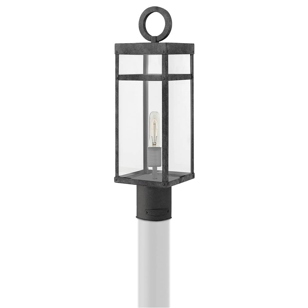 Hinkley Lighting 2801DZ-LL Aged Zinc Medium Post Top Or Pier Mount Lantern Image 2