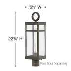 Hinkley Lighting Porter Medium Post Top Or Pier Mount Lantern 12v