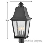 Hinkley Lighting 10011BK Black Medium Post Top Or Pier Mount Lantern Image 2