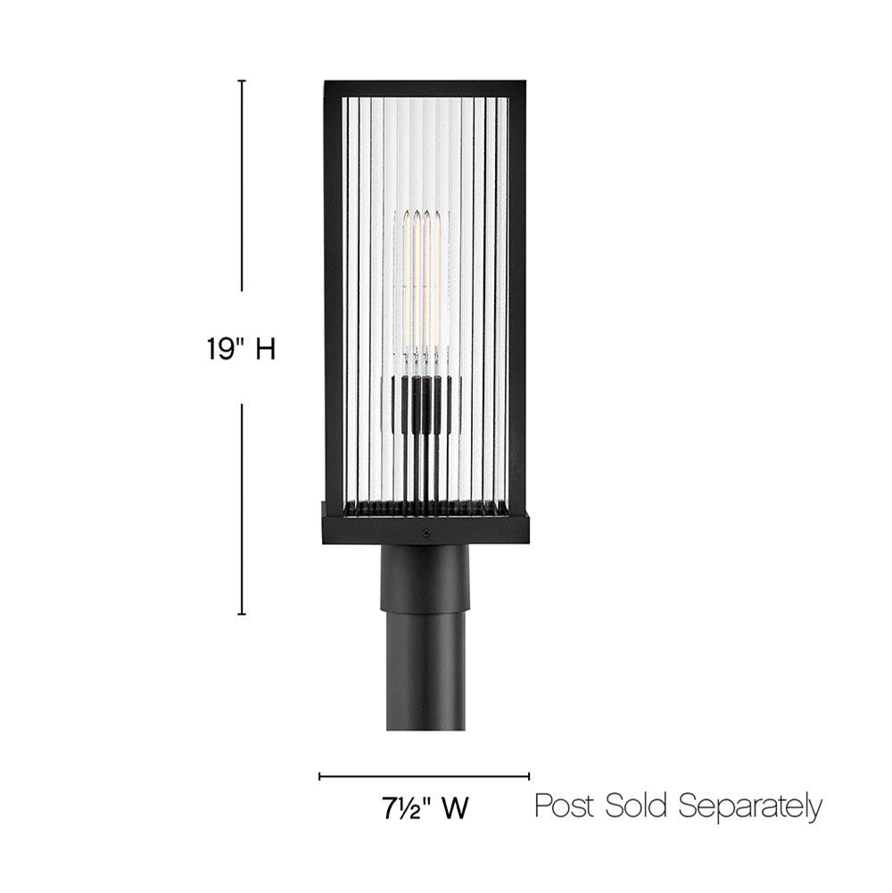 Hinkley Lighting 10601BK Black Medium Post Mount Lantern Image 2