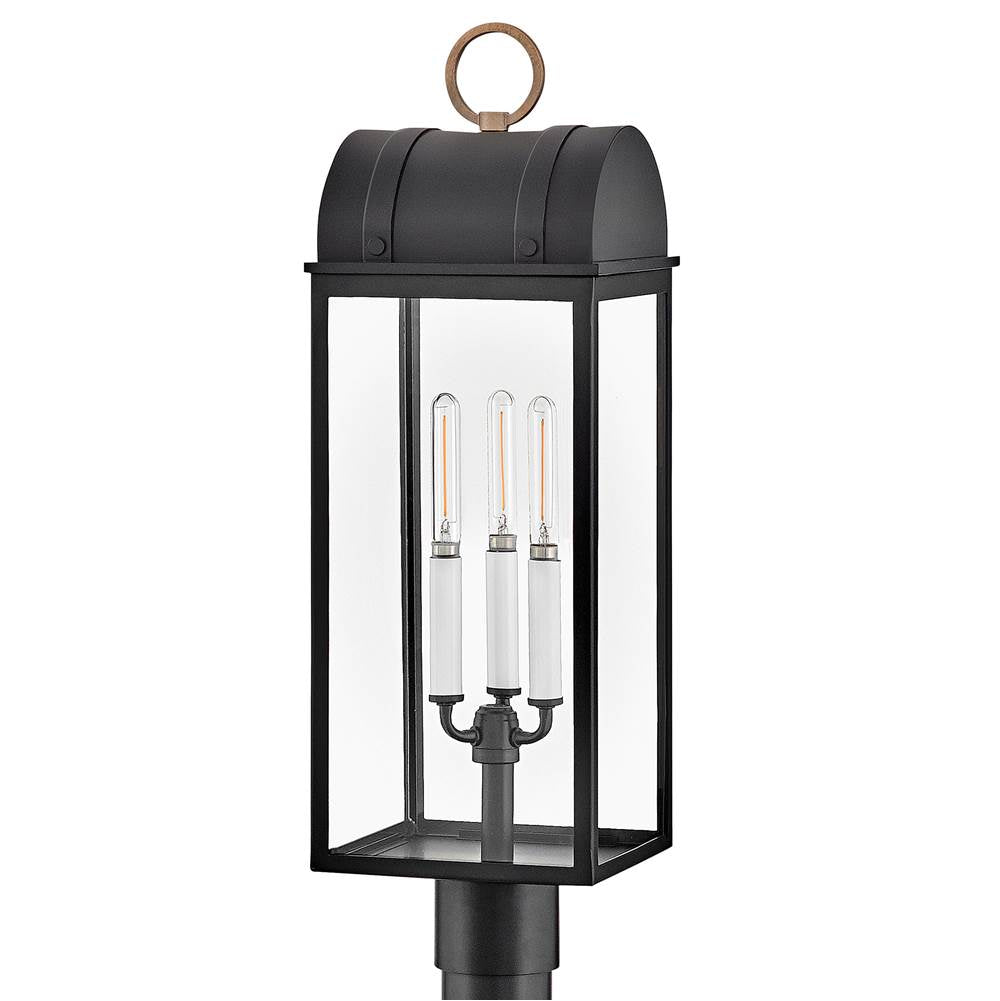Hinkley Lighting 10661BK-BU Black Large Post Lantern Image 3