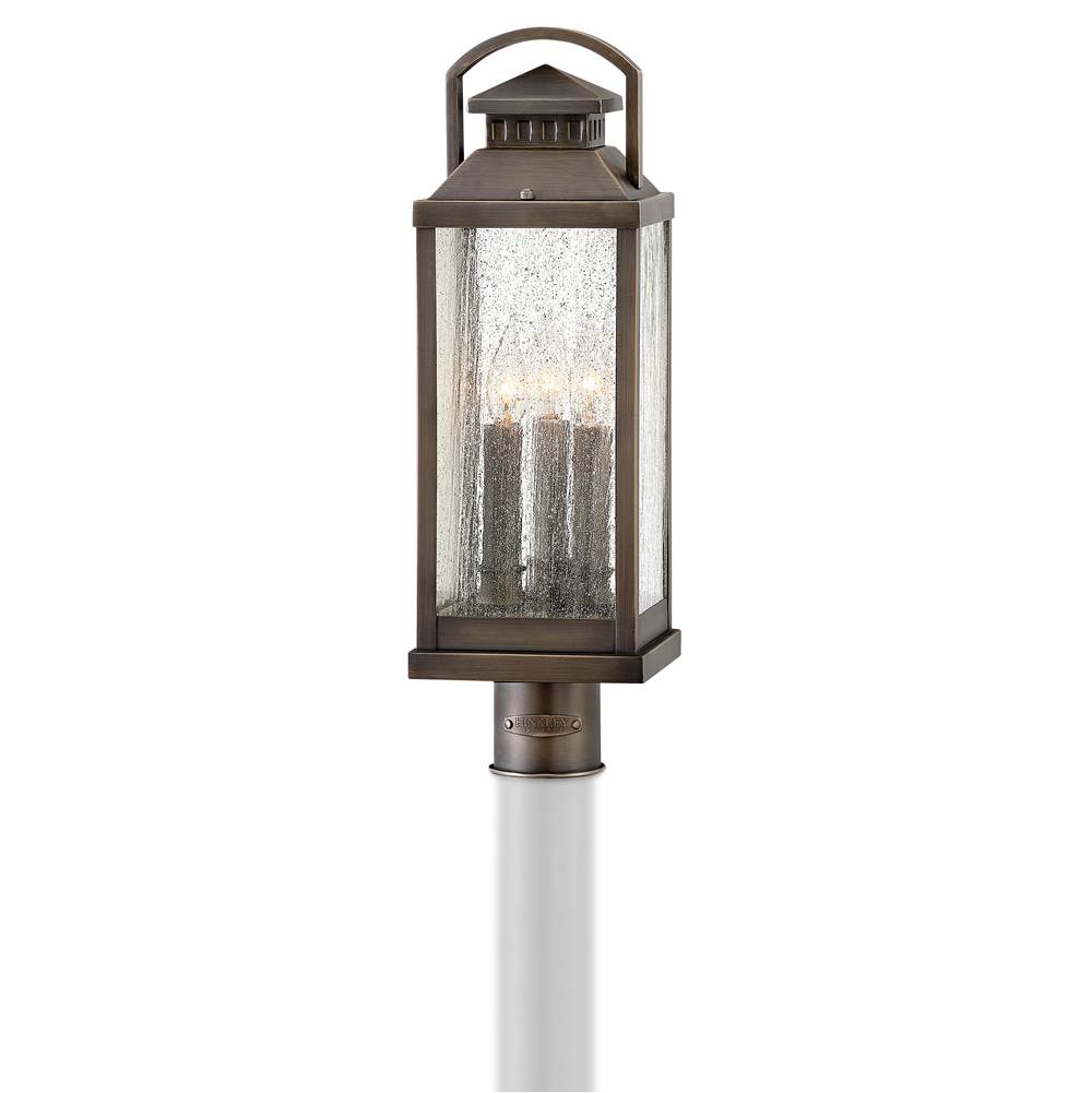 Hinkley Lighting 1181BLB Blackened Brass Medium Post Top Or Pier Mount Lantern Image 3