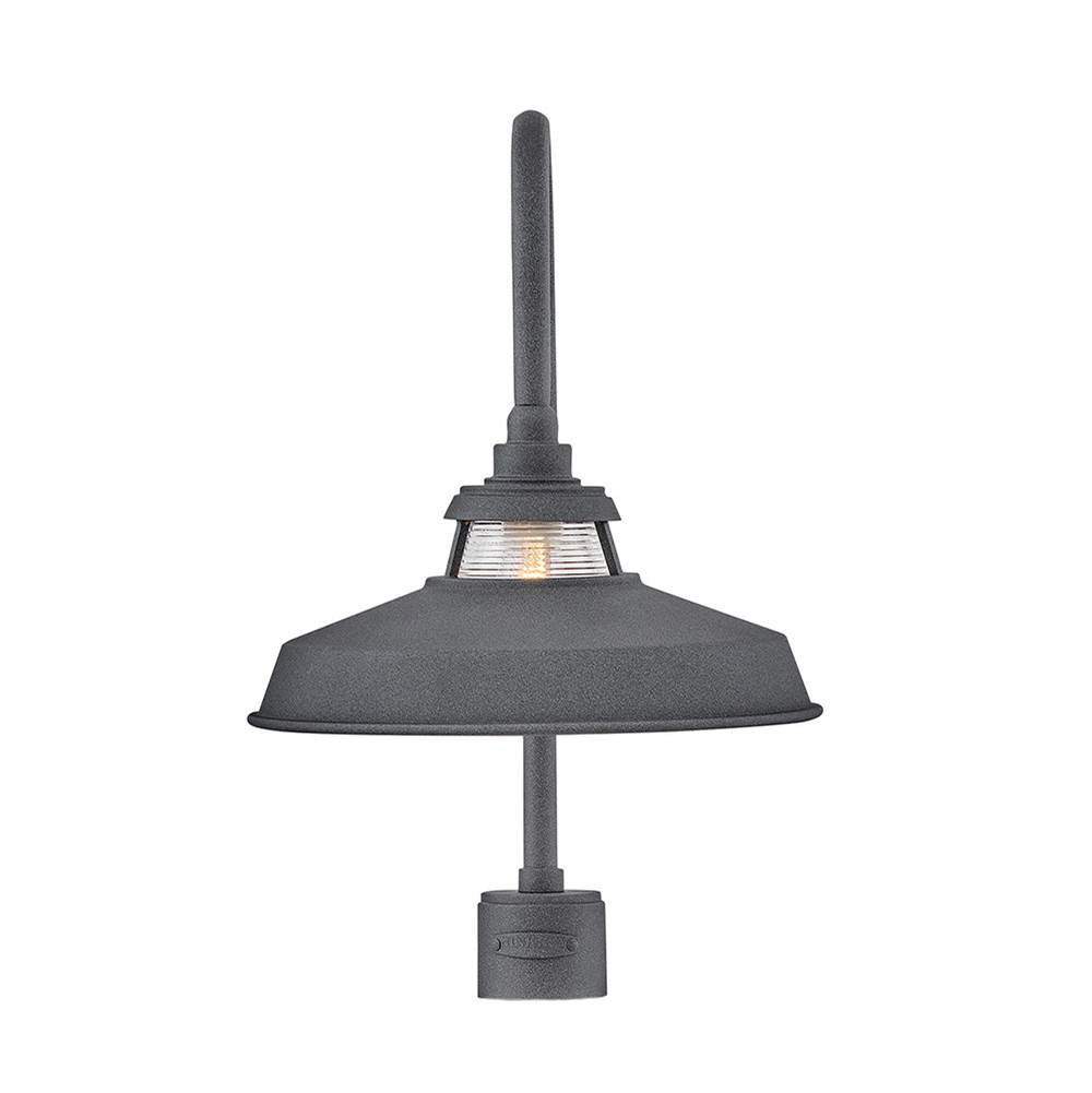 Hinkley Lighting 1191DZ Aged Zinc Medium Post Mount Lantern Image 4
