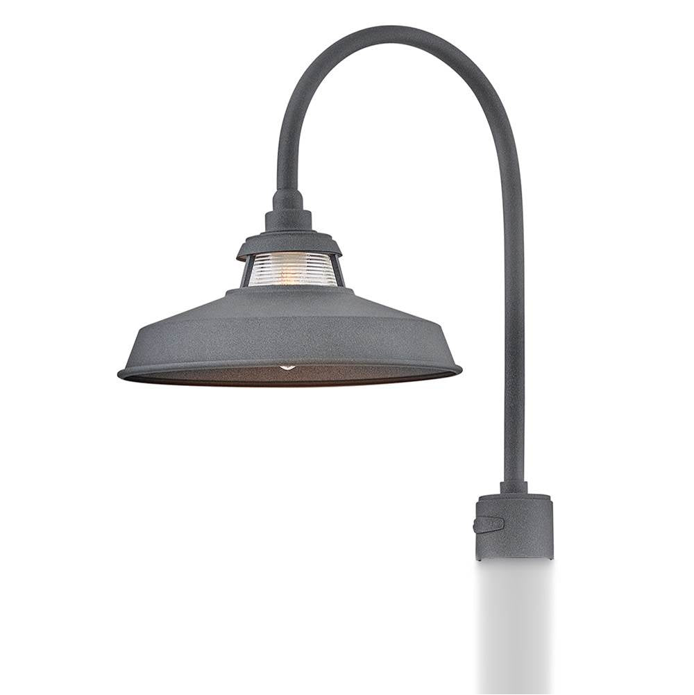 Hinkley Lighting 1191DZ Aged Zinc Medium Post Mount Lantern Image 3