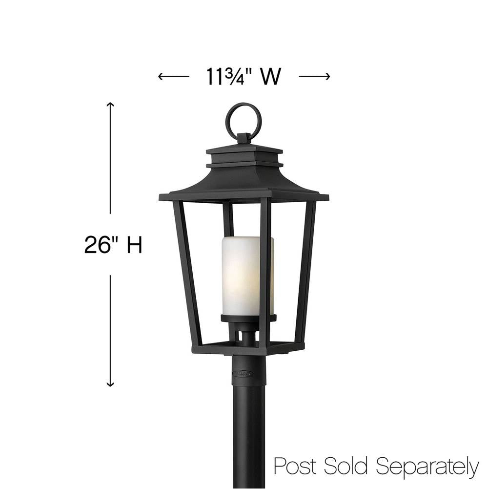 Hinkley Lighting 1741BK Black Medium Post Top Or Pier Mount Lantern Image 2
