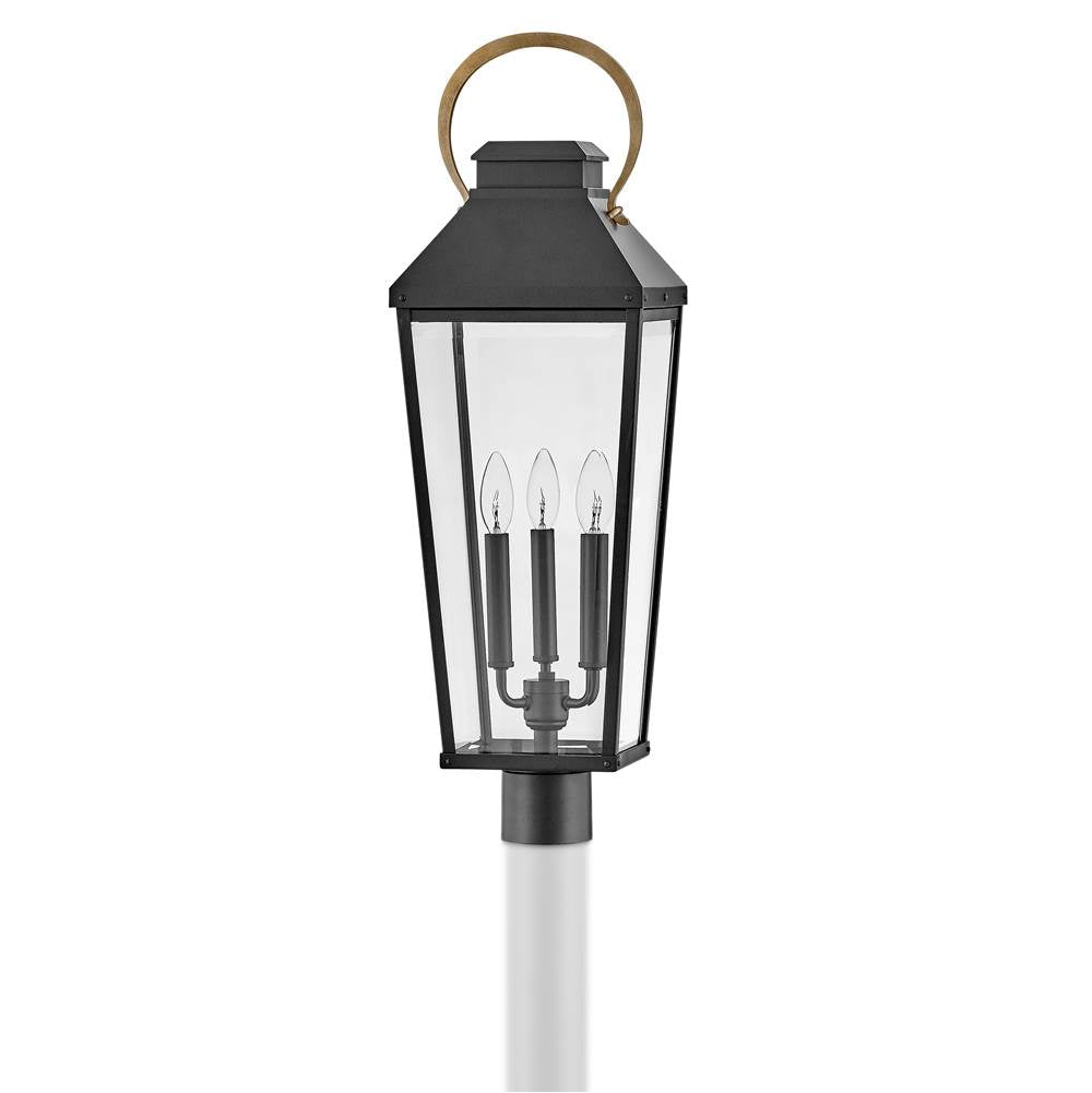 Hinkley Lighting 17501BK Black Large Post Top Or Pier Mount Lantern Image 8