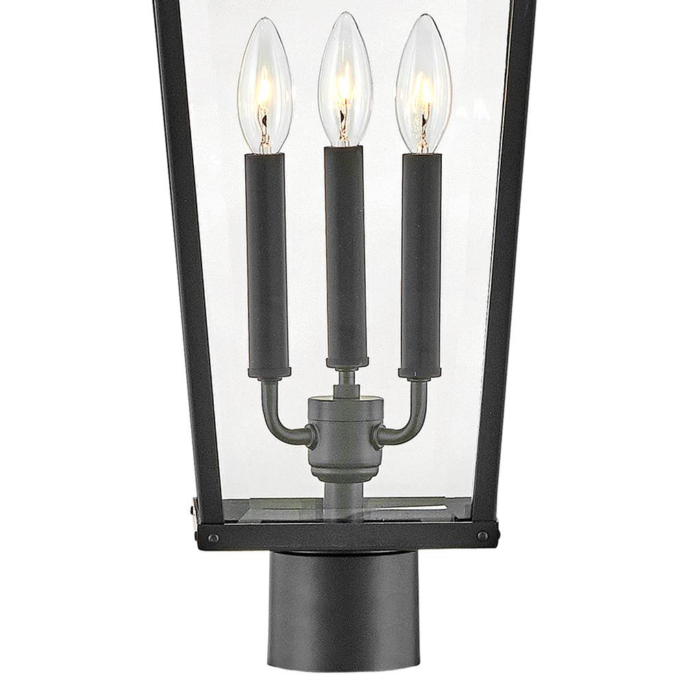 Hinkley Lighting 17501BK Black Large Post Top Or Pier Mount Lantern Image 6