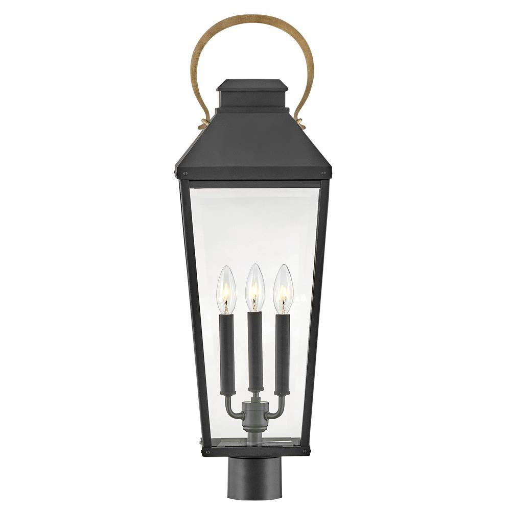 Hinkley Lighting 17501BK Black Large Post Top Or Pier Mount Lantern Image 5