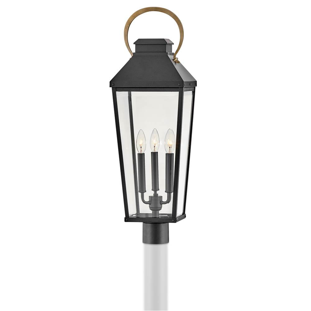 Hinkley Lighting 17501BK Black Large Post Top Or Pier Mount Lantern Image 3