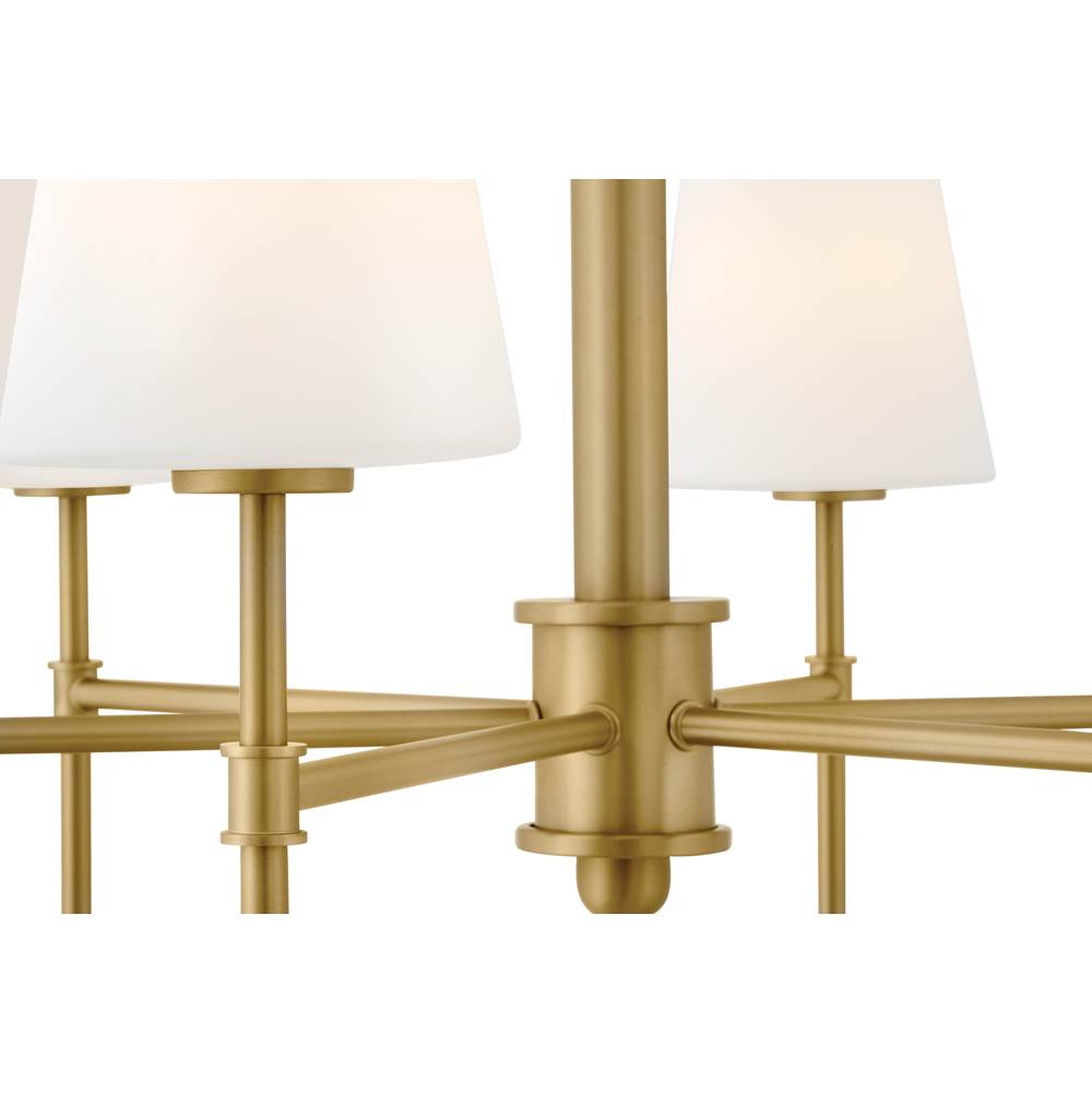 Hinkley Lighting 46954LCB Lacquered Brass Medium Chandelier Image 7