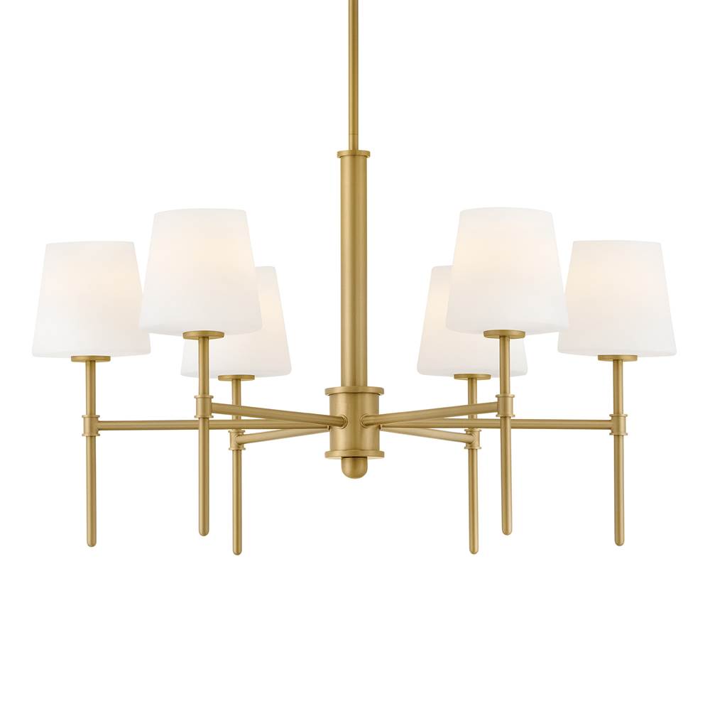 Hinkley Lighting 46954LCB Lacquered Brass Medium Chandelier Image 5