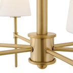 Hinkley Lighting 46955LCB Lacquered Brass Medium Six Light Linear Image 6