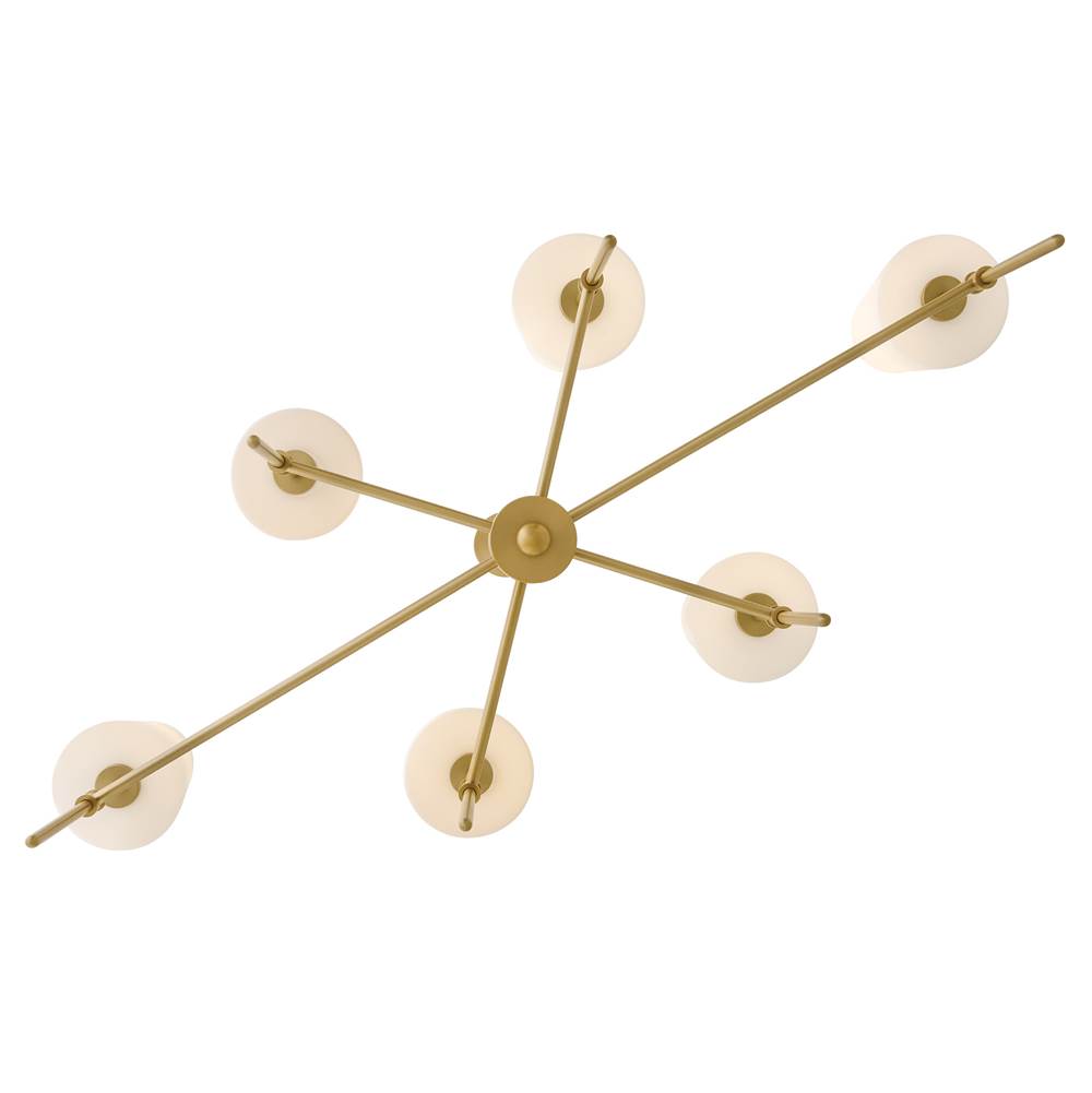 Hinkley Lighting 46955LCB Lacquered Brass Medium Six Light Linear Image 3