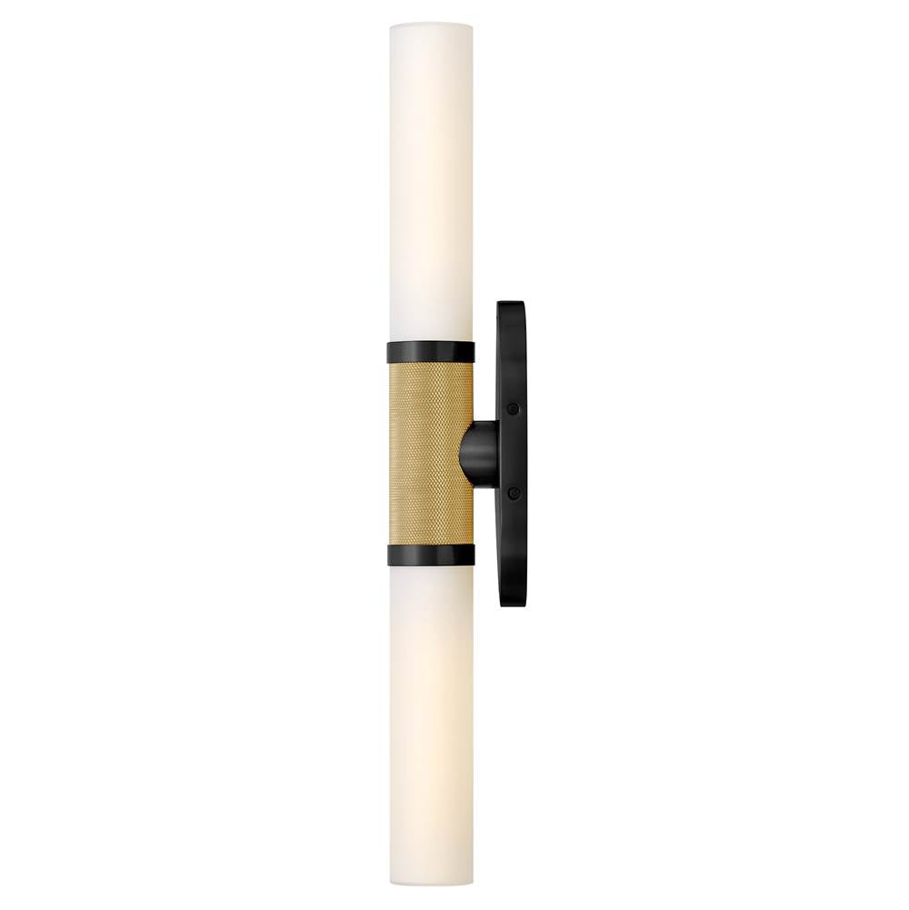 Hinkley Lighting 56882LCB-BK Lacquered Brass Large Two Light Sconce Image 4